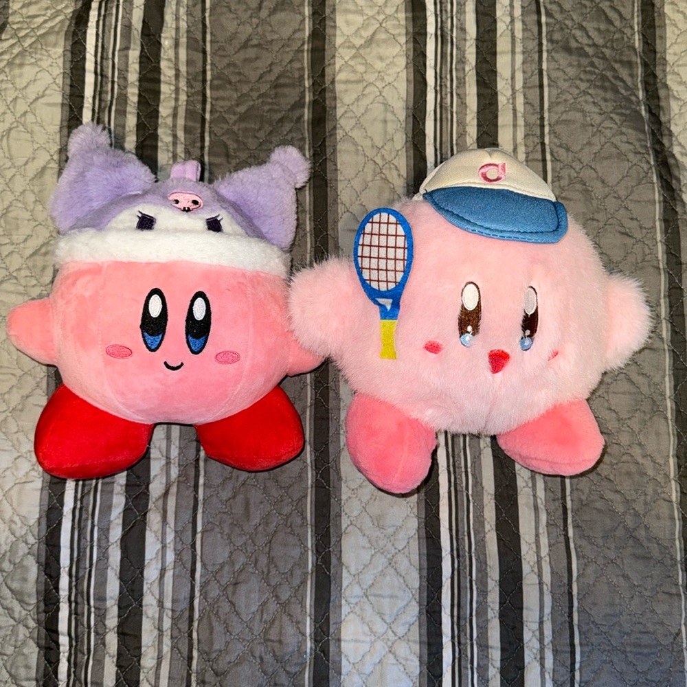 2 Pink Kirby Plushies - 9” Kirby Plushies - Nintendo Kirby Plushies Plushy